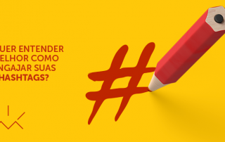 Lápis pintando uma Hashtag