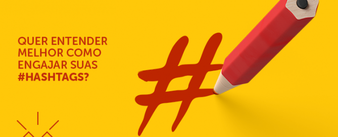 Lápis pintando uma Hashtag